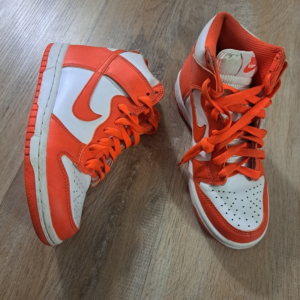 Nike Dunk Blaze SP Syracuse High-Top Orange White Sneakers Youth Size 4
